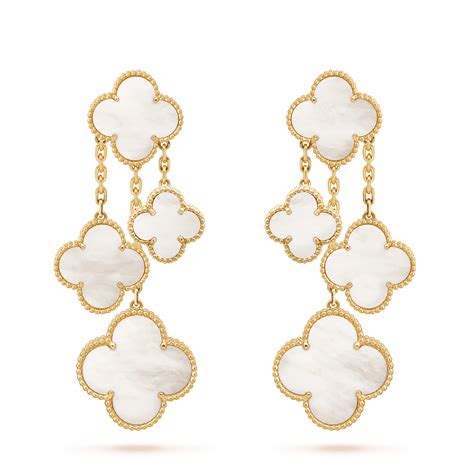 Experience the elegance and charm of Magical Alhambra earrings with double motifs